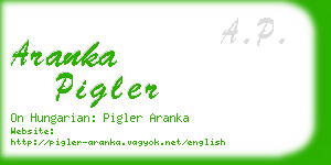 aranka pigler business card